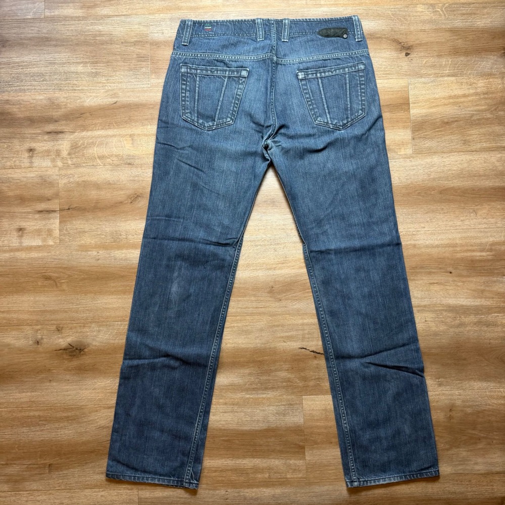 Diesel Revick Jeans Mens 32x32 Dark Blue Straight Leg Button Fly 0088Z Italy - Picture 3 of 15